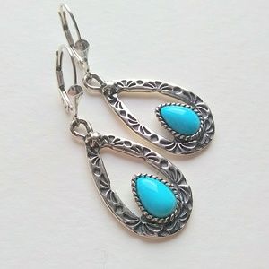 American West NEW Turquoise Teardrop Earrings